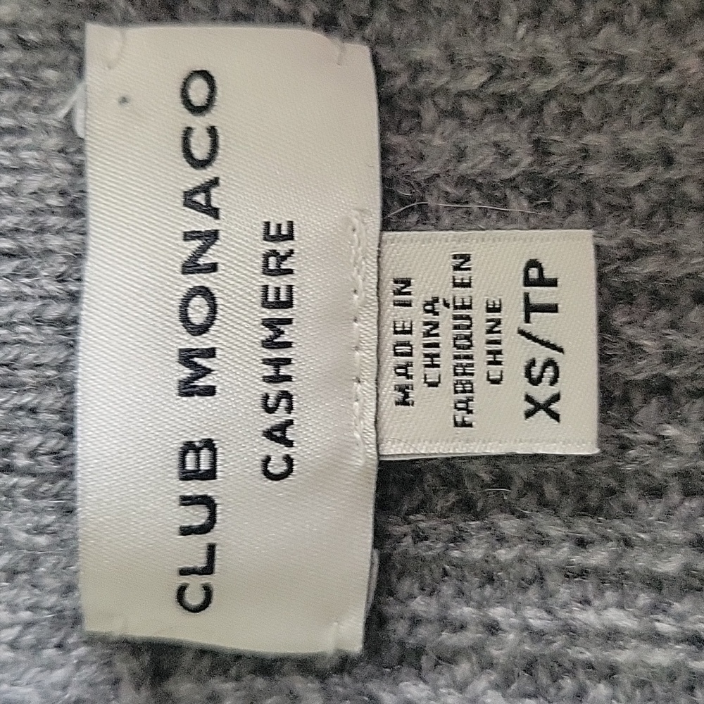 CLUB MONACO CASHMERE RIBBED SKIRT XS GRAY - Picture 6 of 8